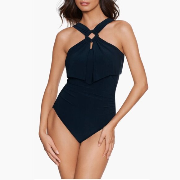 Magicsuit Other - New! Magicsuit Black Halter Neck One-Piece Swimsuit Size 8 25077